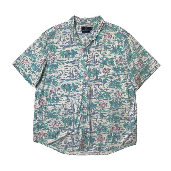 Vineyard Vines Shirt Mens XL Extra Large SLIM Fit Murray Ocean Terrace Hawaiian - Picture 1 of 10